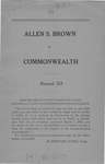 Allen S. Brown v. Commonwealth of Virginia