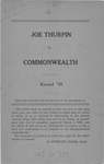 Joe Thurpin v. Commonwealth of Virginia