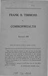 Frank B. Timmons v. Commonwealth of Virginia