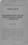Joseph B. Hecht v. The Hampton Roads Fire and Marine Insurance Company