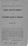 Harry Carlton Roberts v. Southern Railway Company