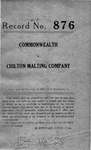 Commonwealth of Virginia v. Chilton Malting Company