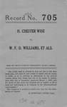 H. Chester Wise v. W.F.D. Williams, et al.