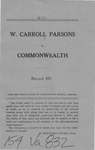 W. Carroll Parsons v. Commonwealth of Virginia