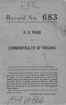 D.E. Webb v. Commonwealth of Virginia