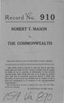 Robert T. Mason v. Commonwealth of Virginia