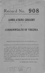 James Atkins Gregory v. Commonwealth of Virginia
