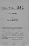 Lee Long  v. A.L. Hawse