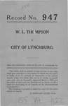 W.L. Thompson v. City of Lynchburg