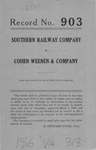 Southern Railway Company v. Cohen Weenen & Company
