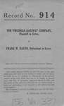 The Virginian Railway Company v. Frank W. Bacon
