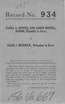 Clara A. Howell and Arden Howell, Jr., v.  Lillie J. Murdock