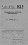 Virginia Electric and Power Company v. A.S. Bennett