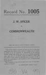 J.W. Spicer v. Commonwealth of Virginia