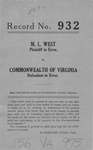 M.L. West v. Commonwealth of Virginia