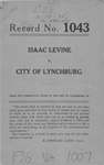 Isaac Levine v. City of Lynchburg