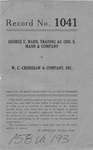 George E. Mann, t/a Geo. E. Mann & Company v. W. C. Crenshaw and Company, Inc.