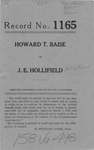 Howard T. Baise v. J. E. Holliefield