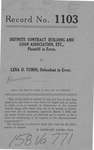 Definite Contract Building and Loan Association v. Lena D. Tumin