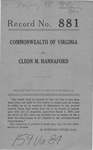 Commonwealth of Virginia v. Cleon M. Hannaford
