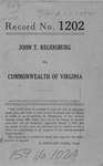 John T. Regensburg v. Commonwealth of Virginia