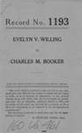 Evelyn V. Willing v. Charles M. Booker