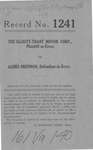 The Elliott-Trant Motor Corporation v. Agnes Brennan