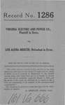 Virginia Electric and Power Company v. Lue Alena Mercer
