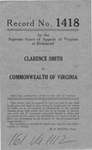 Clarence Smith v. Commonwealth of Virginia