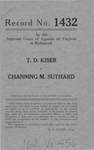 T.D. Kiser v. Channing M. Suthard