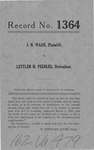I.N. Wade v. Lettler H. Peebles