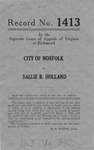 City of Norfolk v. Sallie B. Holland