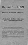 Frances M. Richardson, Administratrix of P.H. Richardson v. Appalachian Electric Power Company