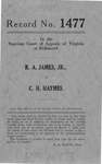 R.A. James, Jr., v. C.H. Haymes
