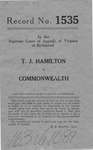 T.J. Hamilton v. Commonwealth of Virginia