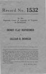 Henry Clay Hofmeimer v. Lillian Booker