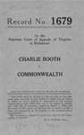 Charlie Booth v. Commonwealth of Virginia