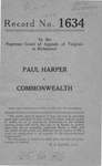 Paul Harper v. Commonwealth of Virginia