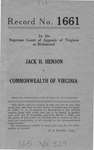 Jack H. Henson v. Commonwealth of Virginia