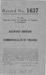 Haywood Johnson v. Commonwealth of Virginia