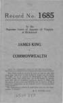 James King v. Commonwealth of Virginia
