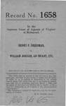 Henry P. Friedman v. William Jordan , an Infant, etc.
