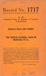 Oscar D. Ellis, et al. v. The Peoples National Bank of Manassas, et al.