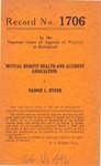 Mutual Benefit Health and Accident Association v. Nannie L. Ryder