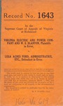 Virginia Electric and Power Company, Inc., and W. E. Blanton v. Lula Agnes Ford,      Administratrix of the Estate of Joseph Boyce Ford, deceased