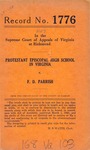 Protestant Episcopal High School in Virginia v. F. D. Parrish