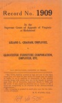 Leland L. Graham, Employee v. Gloucester Furniture Corporation, Employer, etc.