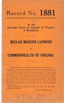 Beulah Murden Carmode v. Commonwealth of Virginia
