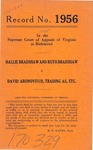 Hallie Bradshaw and Ruth Bradshaw v. David Aronovitch, Trading as, etc.