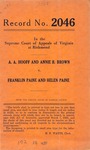 A. A. Hooff and Annie B. Brown v. Franklin Paine and Helen Paine